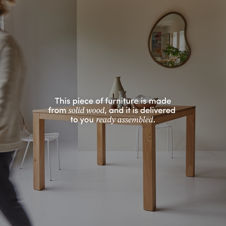 Eden - Solid Oak Table for 4 to 6 people