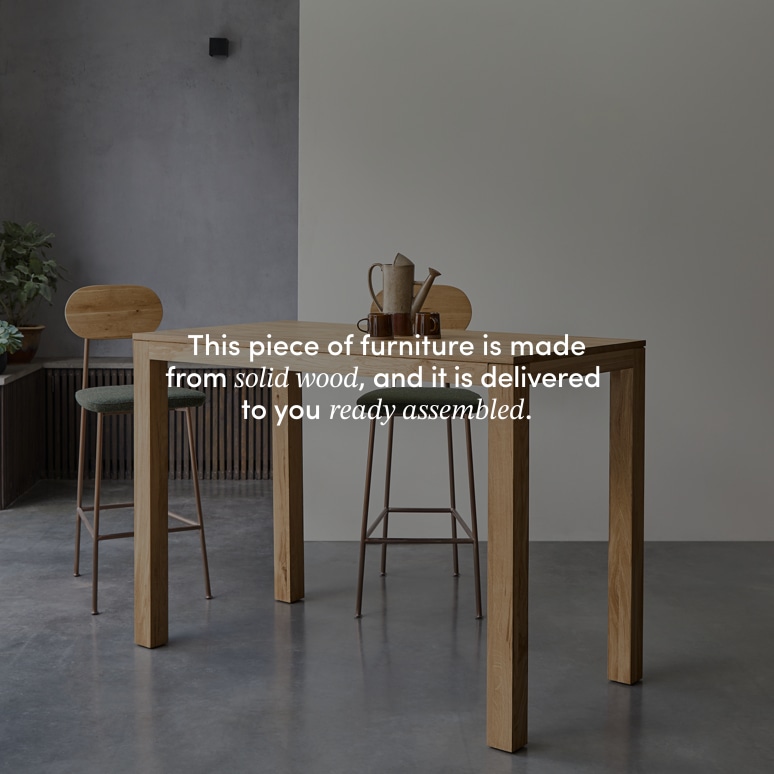 Eden - Solid Oak Bar Table for 4 to 6 people