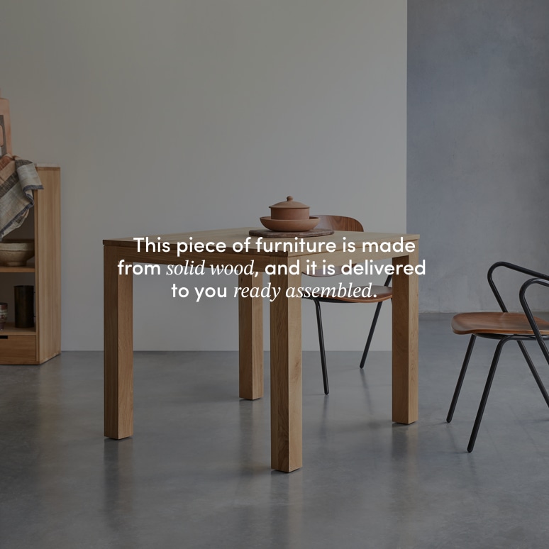 Eden - Solid Oak Table for 2 to 4 people