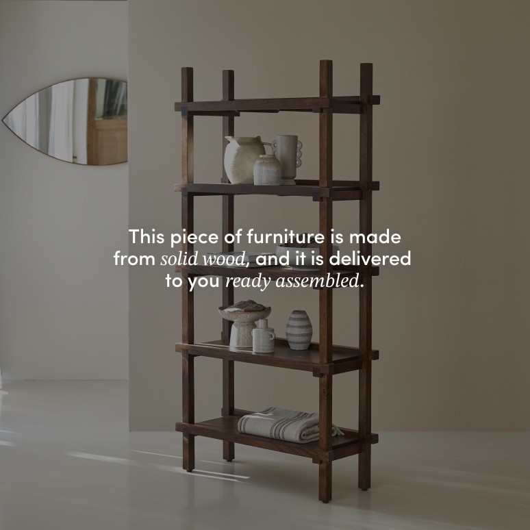 Arko - Solid Mango Wood high Bookcase
