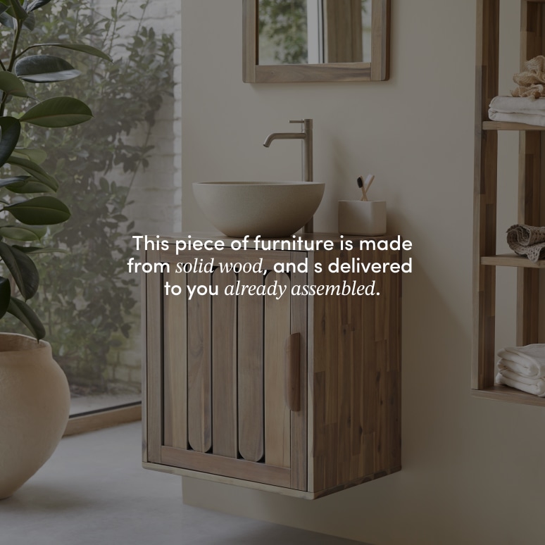 Lila - Solid Acacia 23" Wall-Mounted Single Vanity