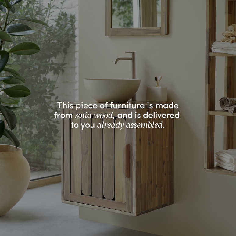 Lila - Solid Acacia 23" Wall-Mounted Single Vanity