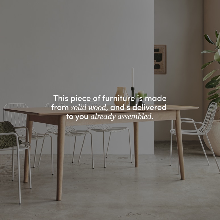 Cloé - Solid Mango Wood Extendable Table for 4 to 6 people