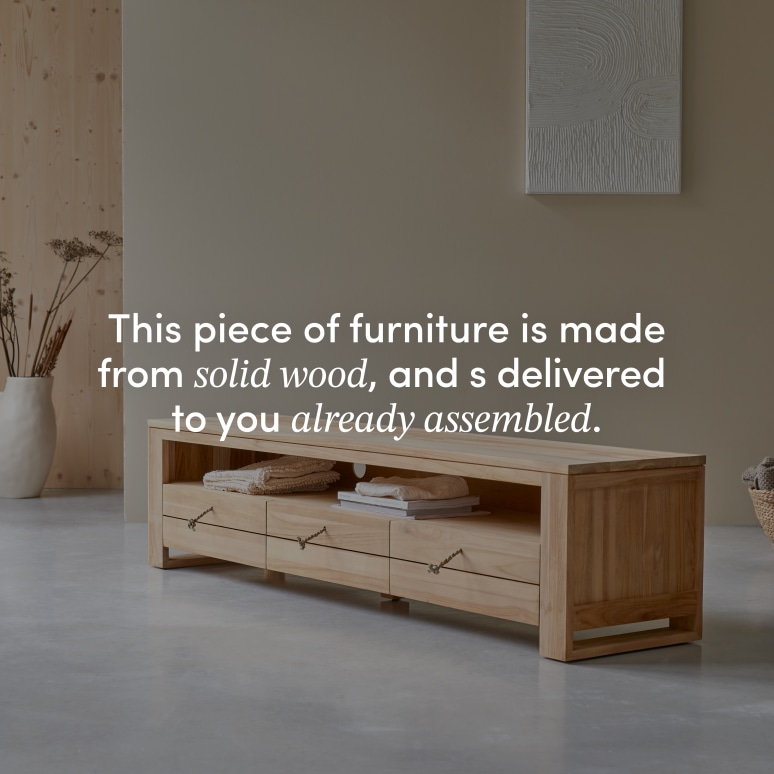 Minimalys - Solid Teak TV Stand