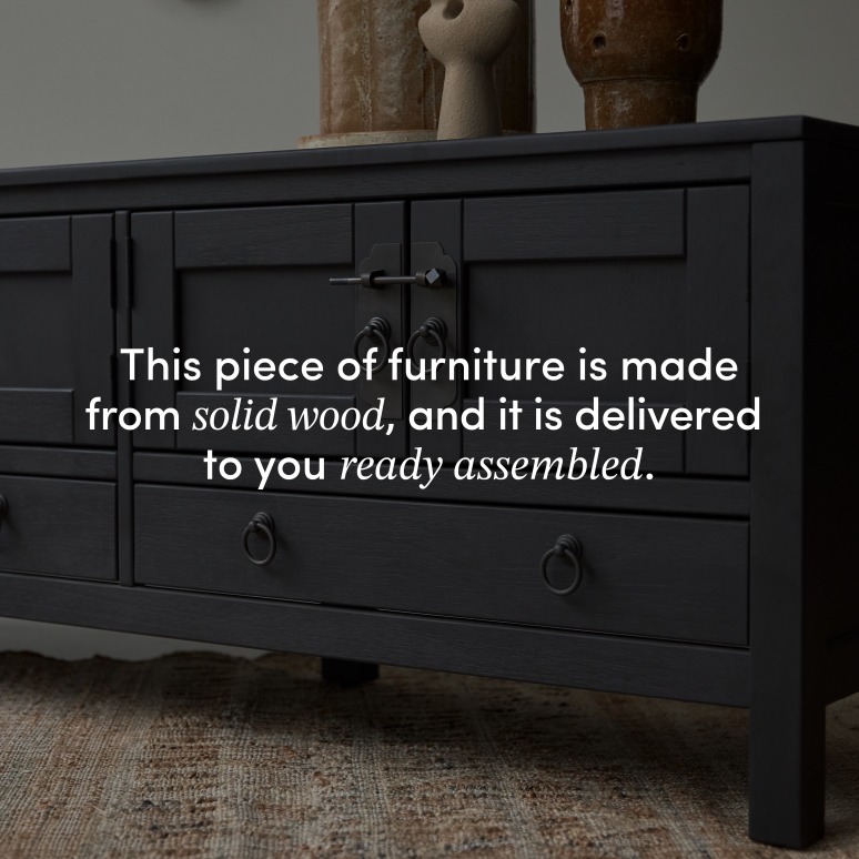 Thaki Black - Solid Pine TV Stand