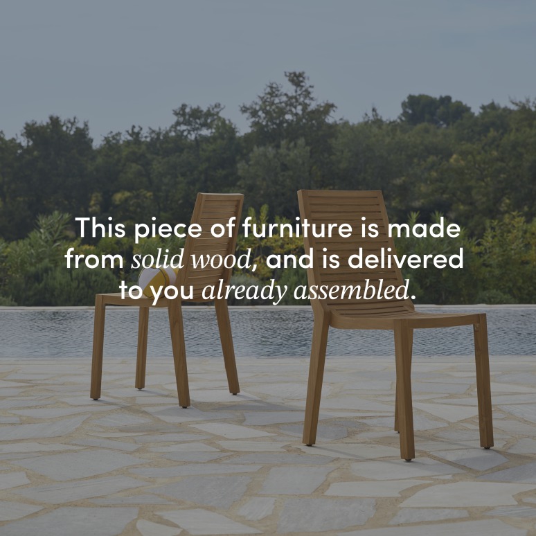 Teo - Solid teak garden chair