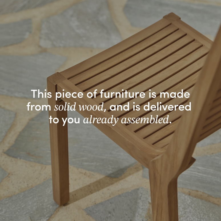 Teo - Set of 2 solid teak outdoor chair