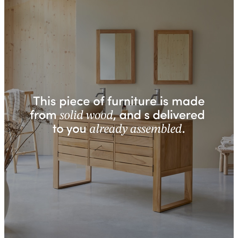 Minimalys - Solid Teak 57" Double Vanity