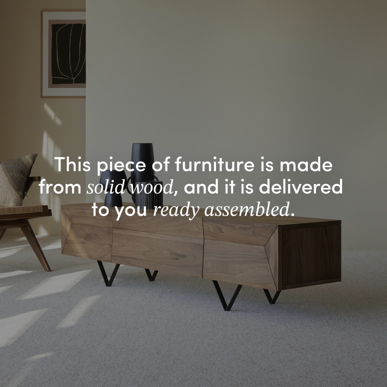 Metric - Solid Walnut TV Stand