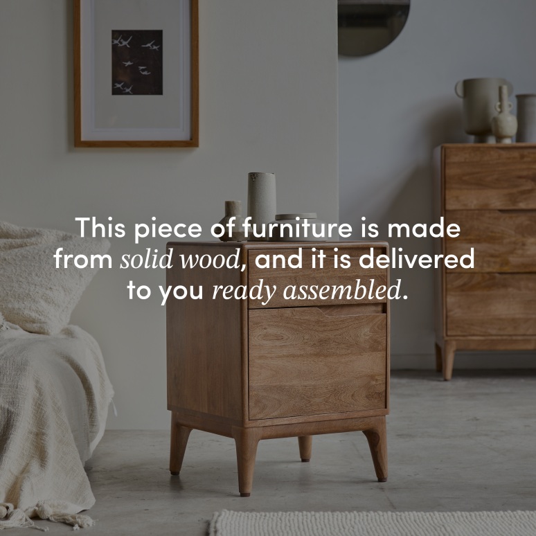 Gabrielle - Solid Mango Wood Nightstand