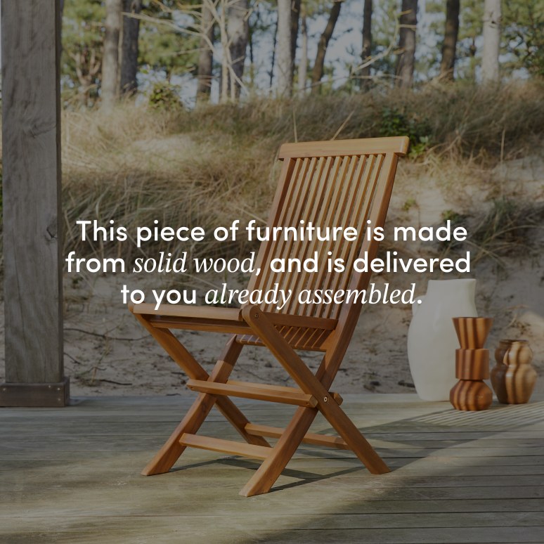 Capri - Set of 2 solid acacia garden chairs