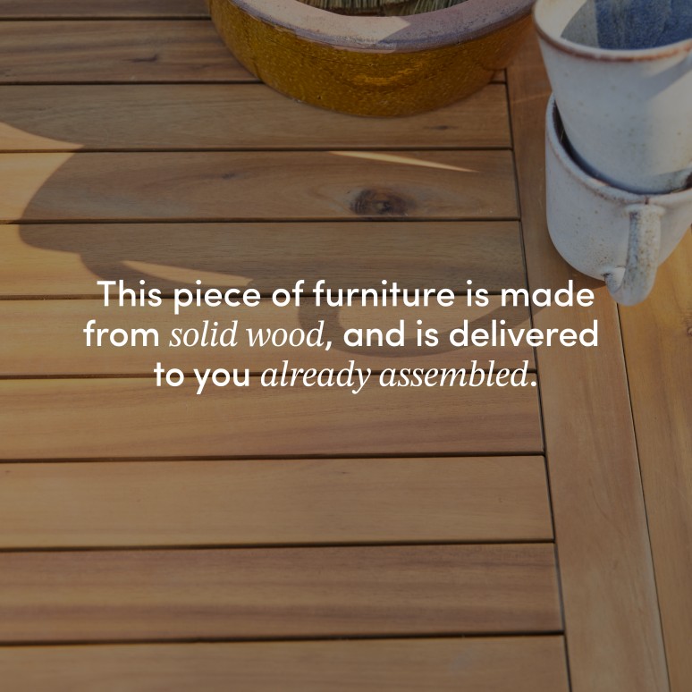 Capri - Oval solid acacia outdoor set