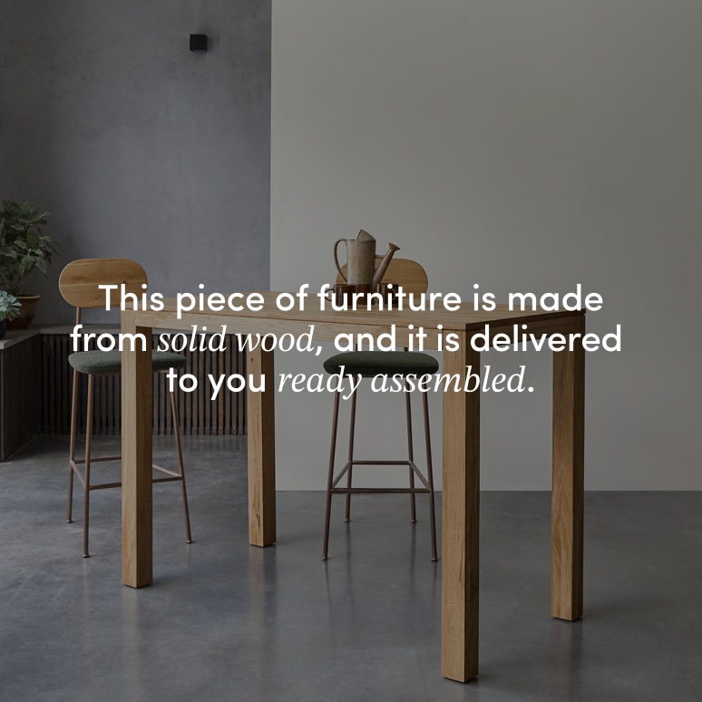 Eden - Solid Oak Bar Table for 4 to 6 people