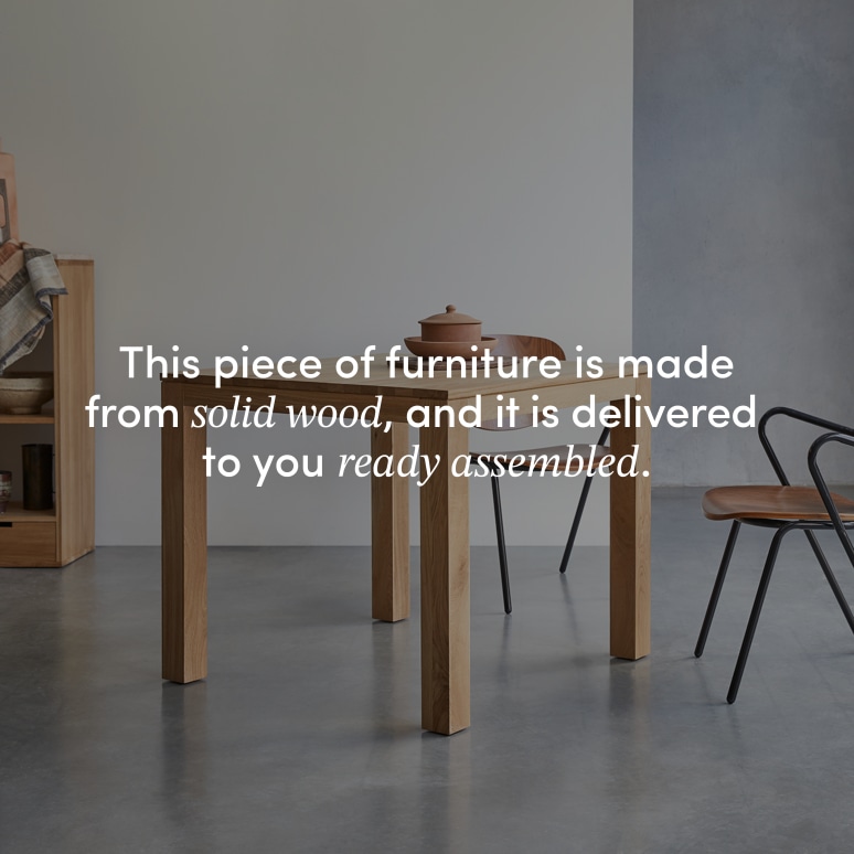 Eden - Solid Oak Table for 2 to 4 people