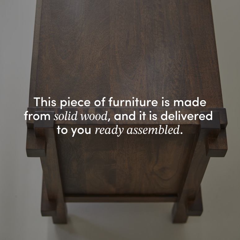 Arko - Solid Mango Wood TV Stand with 2 drawers