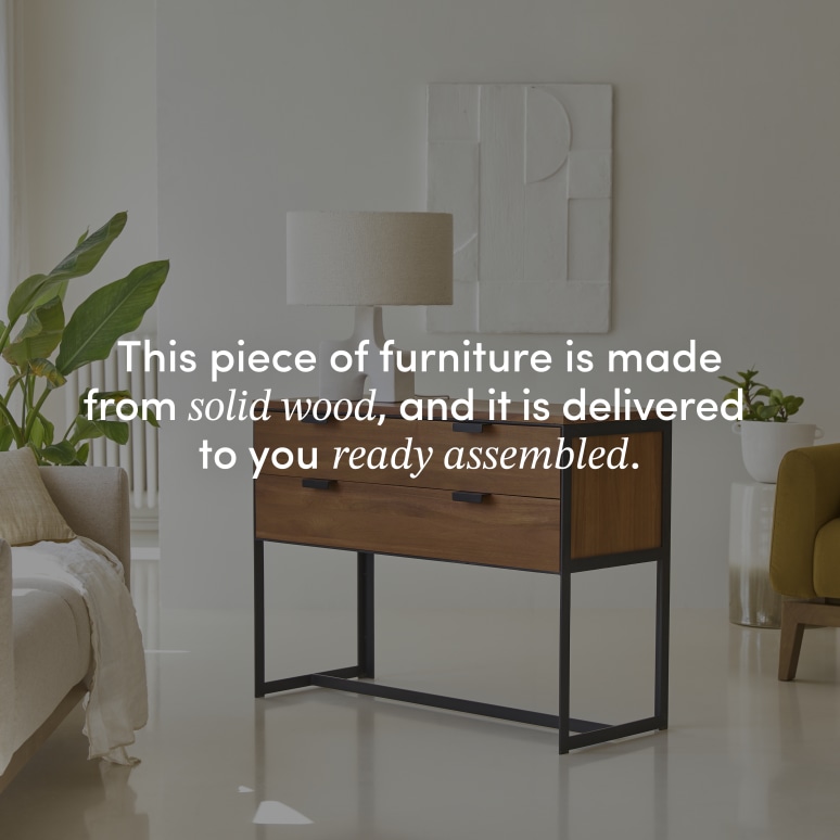 Urban - Solid Acacia and Metal Console Table