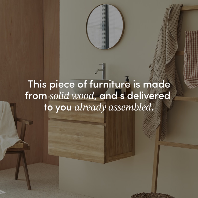 Jacob - Solid Teak 23" Wall-Mounted Single Vanity