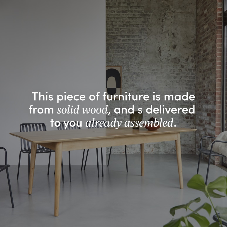 Cloé - Solid Mango Wood Extendable Table for 6 to 8 people