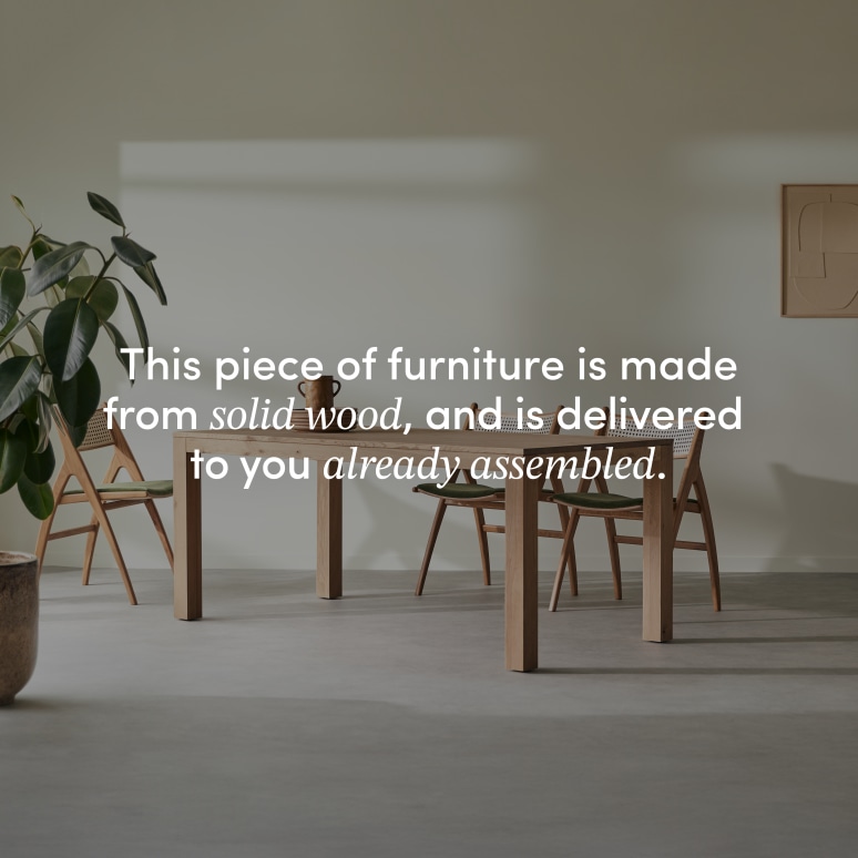 Eden - Solid oak table for 6 to 8 people
