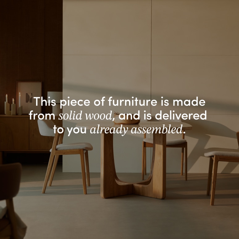 Mattia - 4-seater table in solid oak and travertine