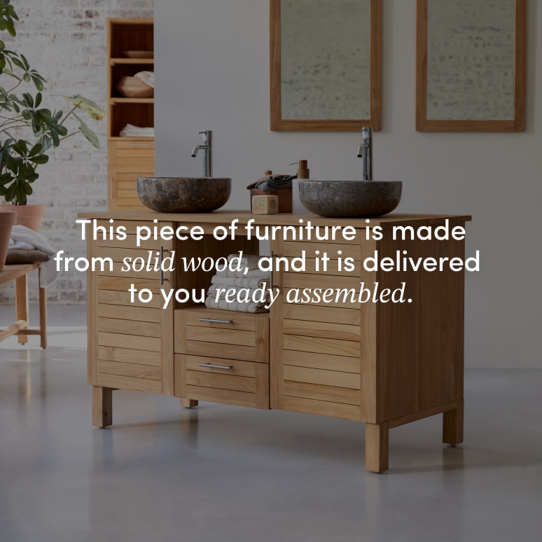 Soho - Solid Teak 49" Double Vanity