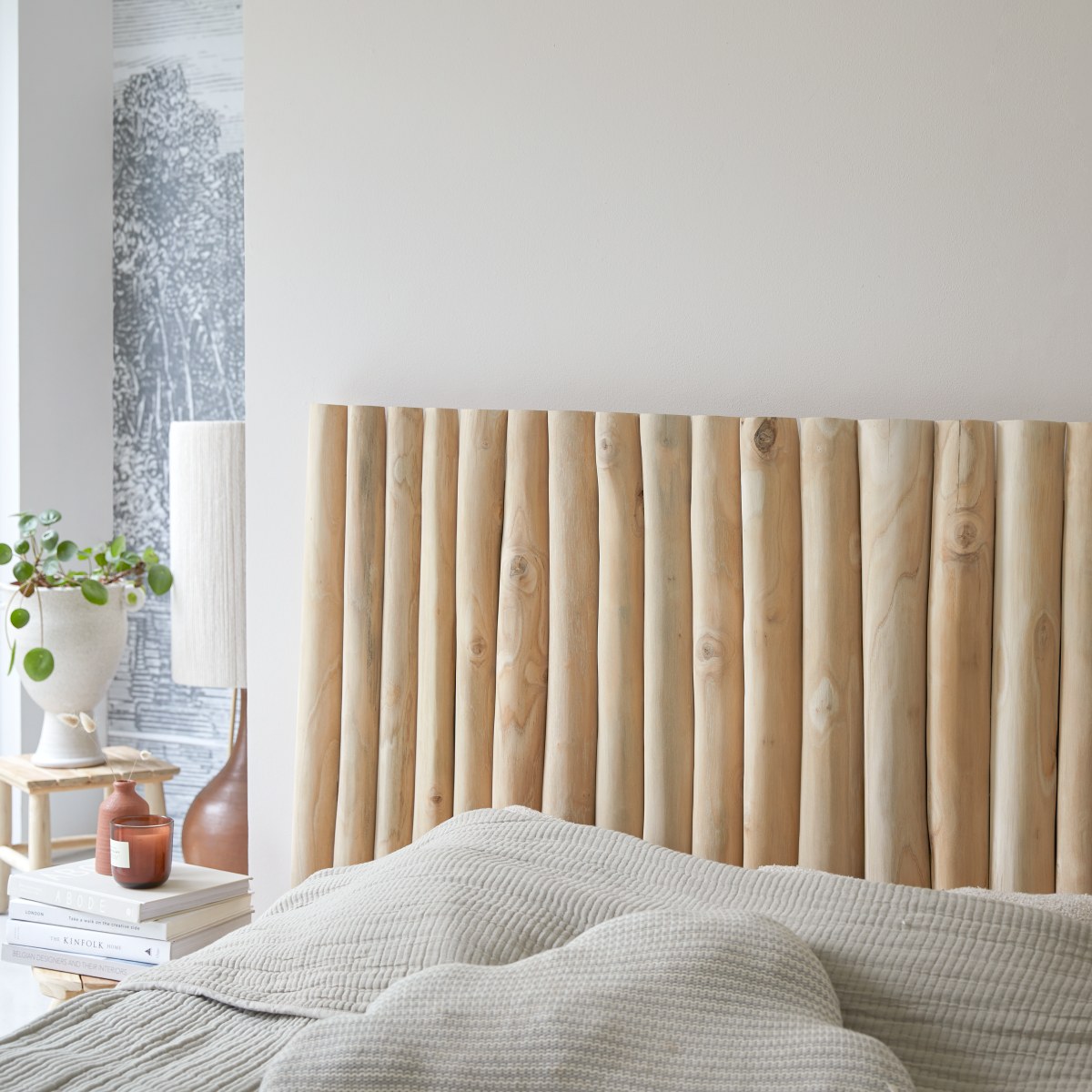 River - Kopfteil aus massivem Teakholz 180 cm