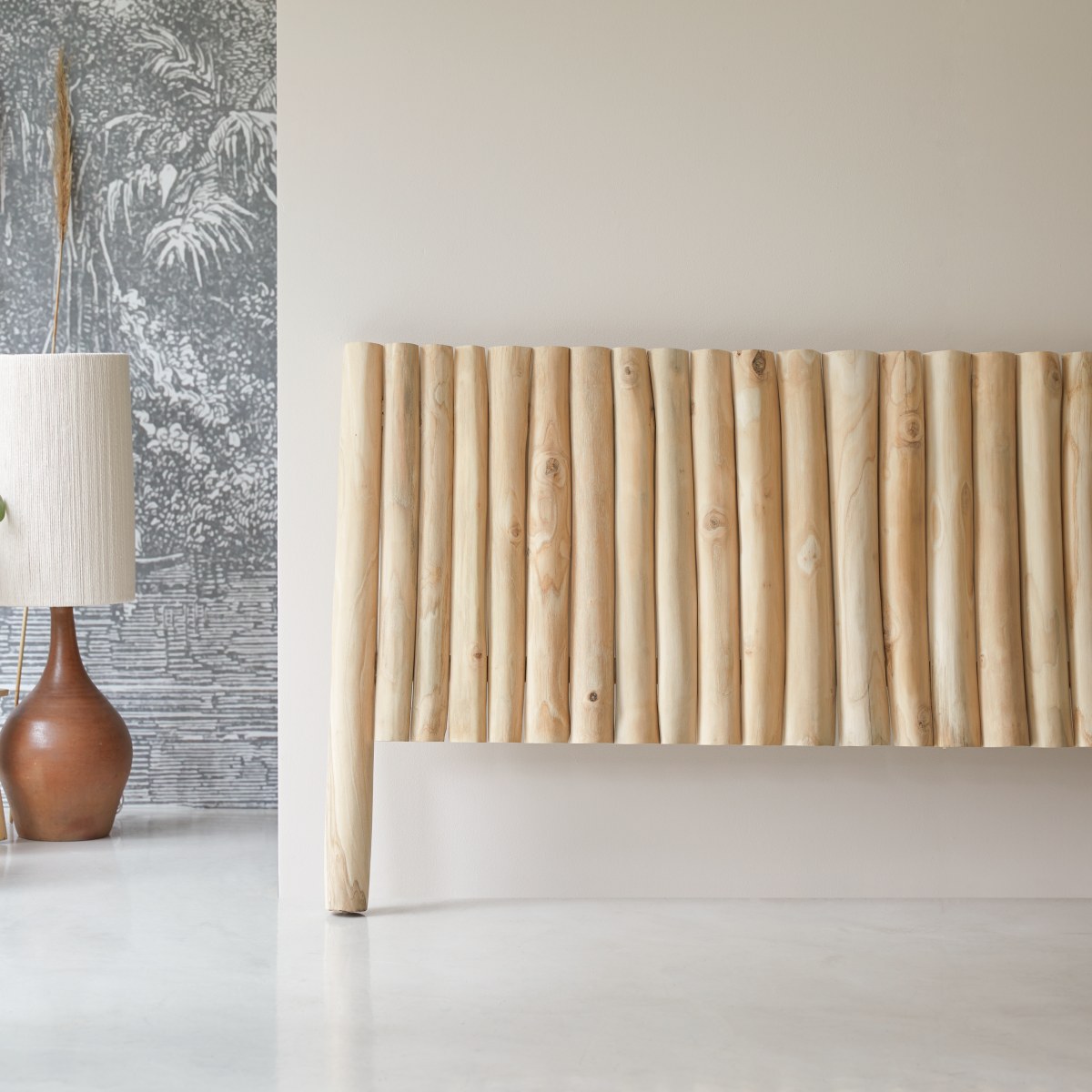River - Kopfteil aus massivem Teakholz 180 cm