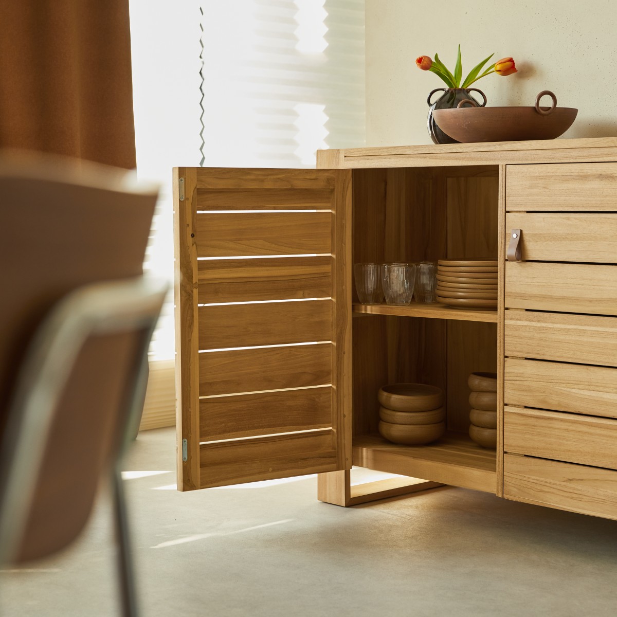 Minimalys - Buffet aus massivem Teakholz 170 cm