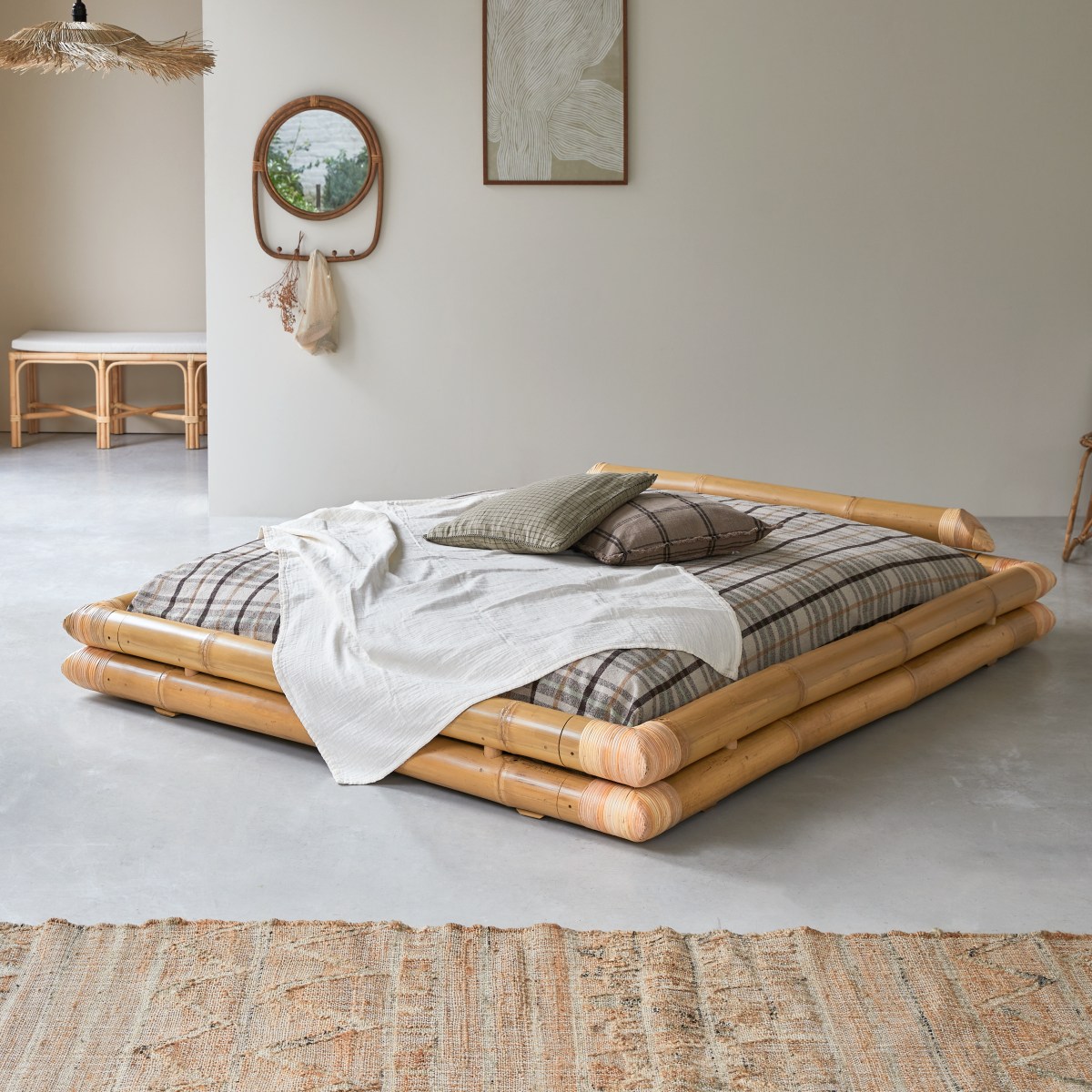 Balyss - Futonbett aus Bambus 160x200 cm
