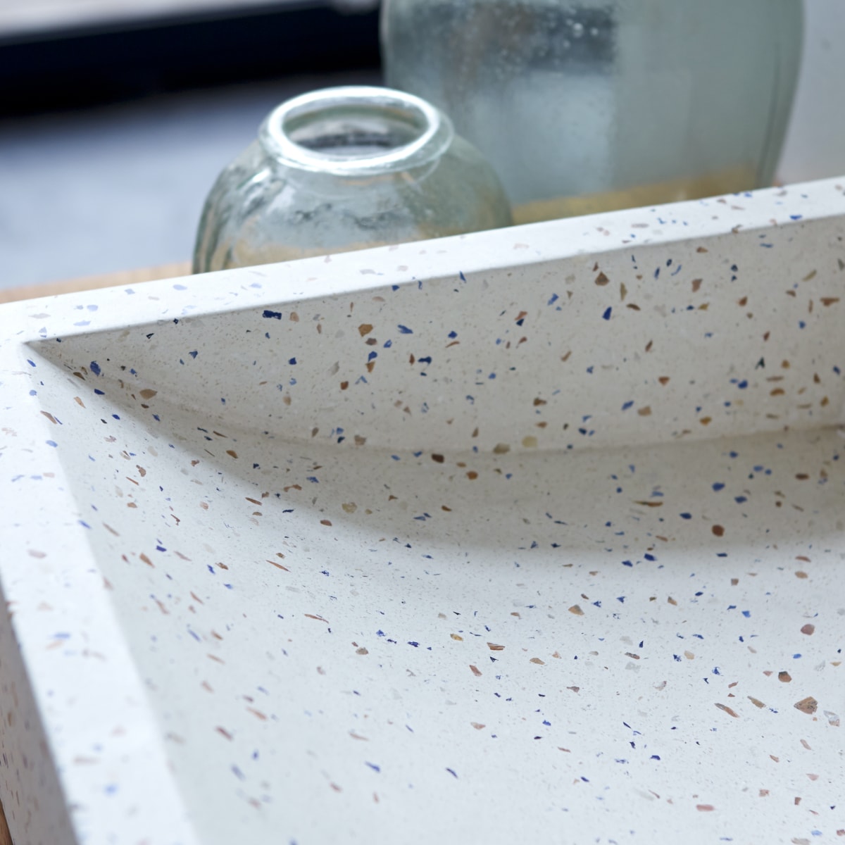 Pegase - Waschbecken aus Terrazzo Konfetti b. 39 cm