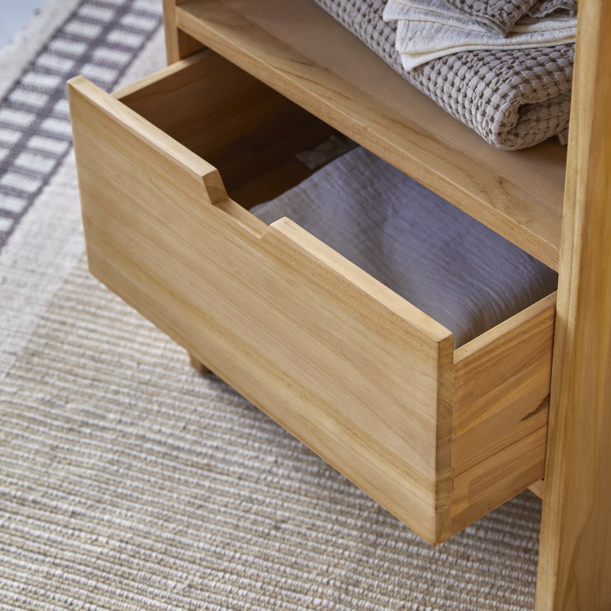 Kwarto - Waschtischunterschrank aus massivem Teakholz 60 cm