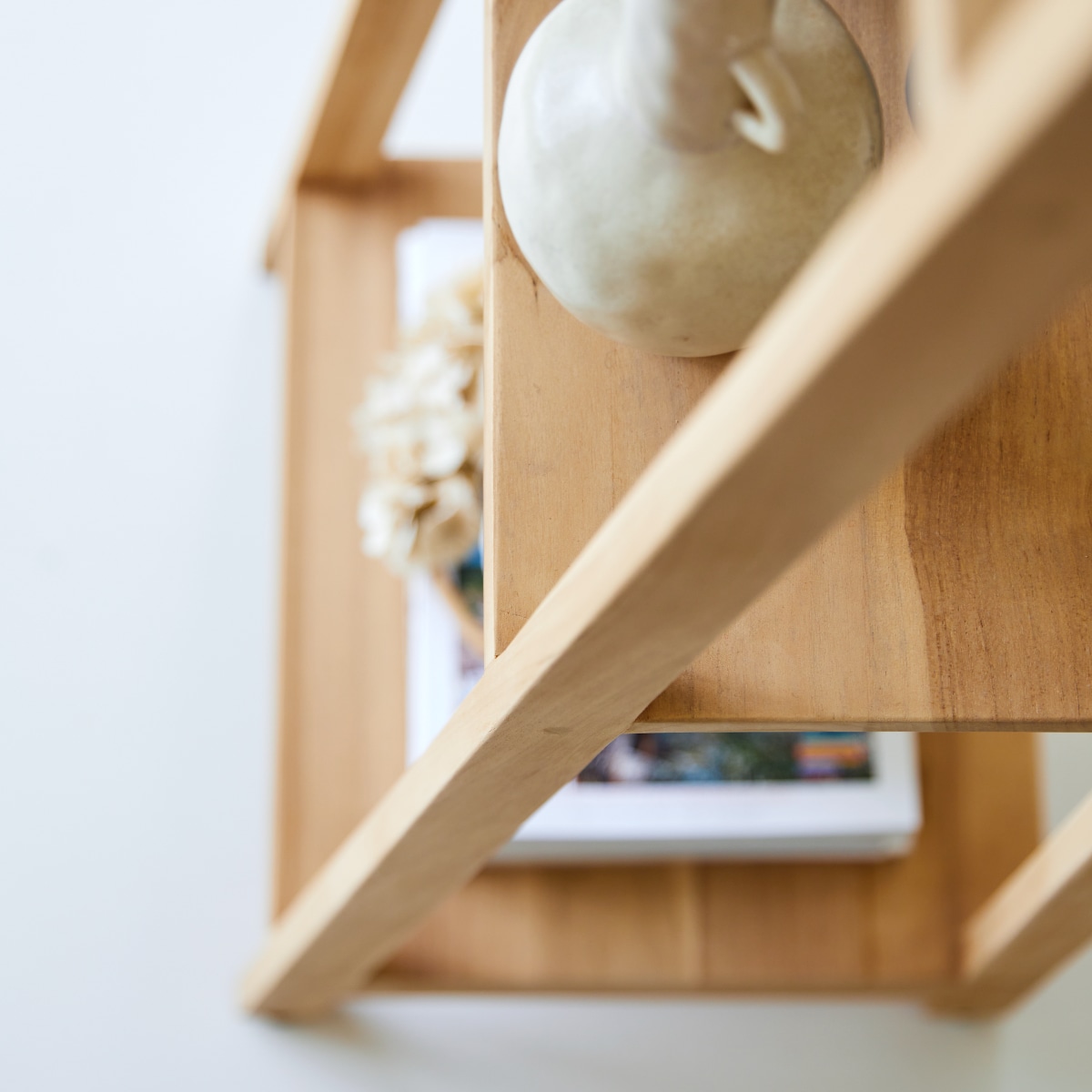 Bahya - Bücherregal aus massivem Teak Step