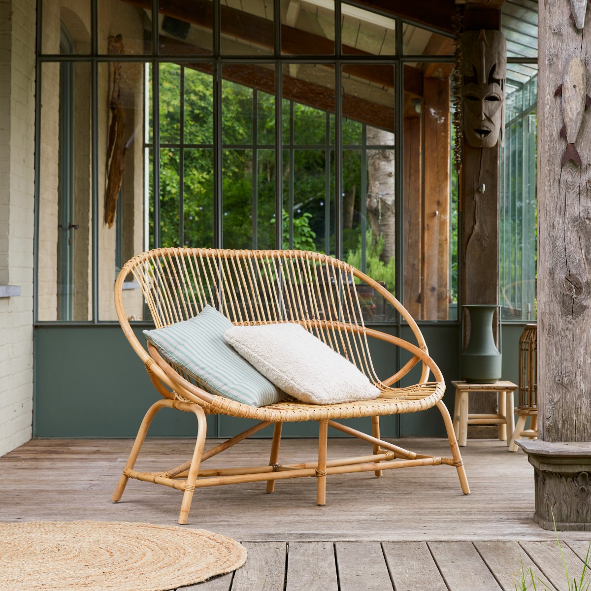 Leontie - Gartensofa aus Rattan