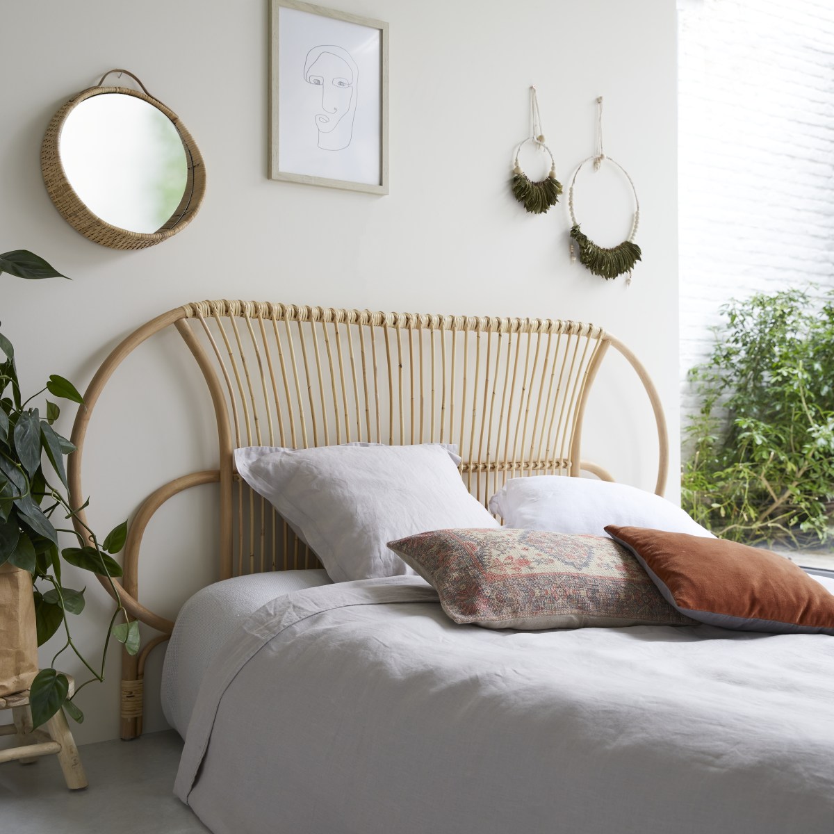 Leontie - Kopfteil aus Rattan 190 cm