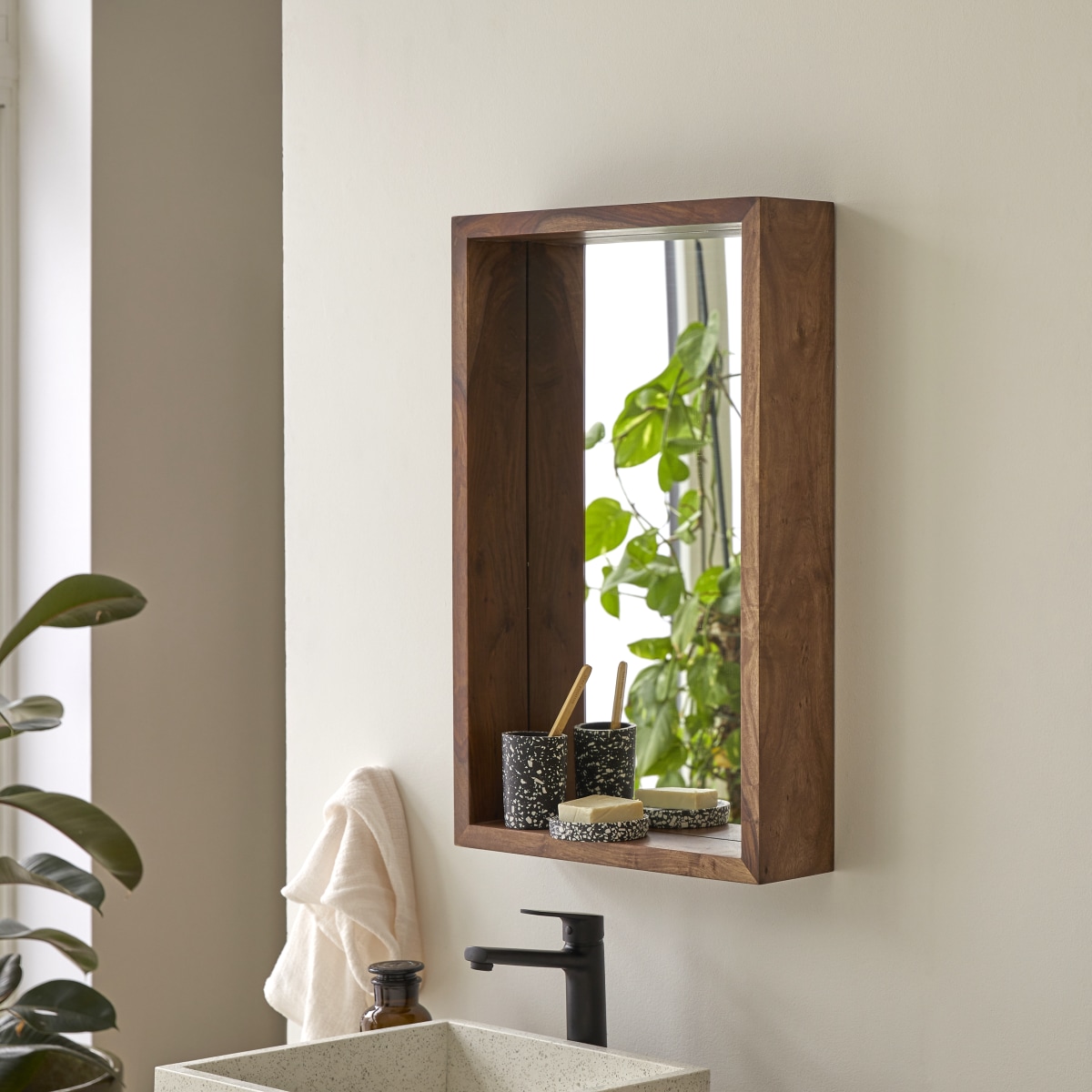 Easy - Solid sheesham mirror 70x45 cm