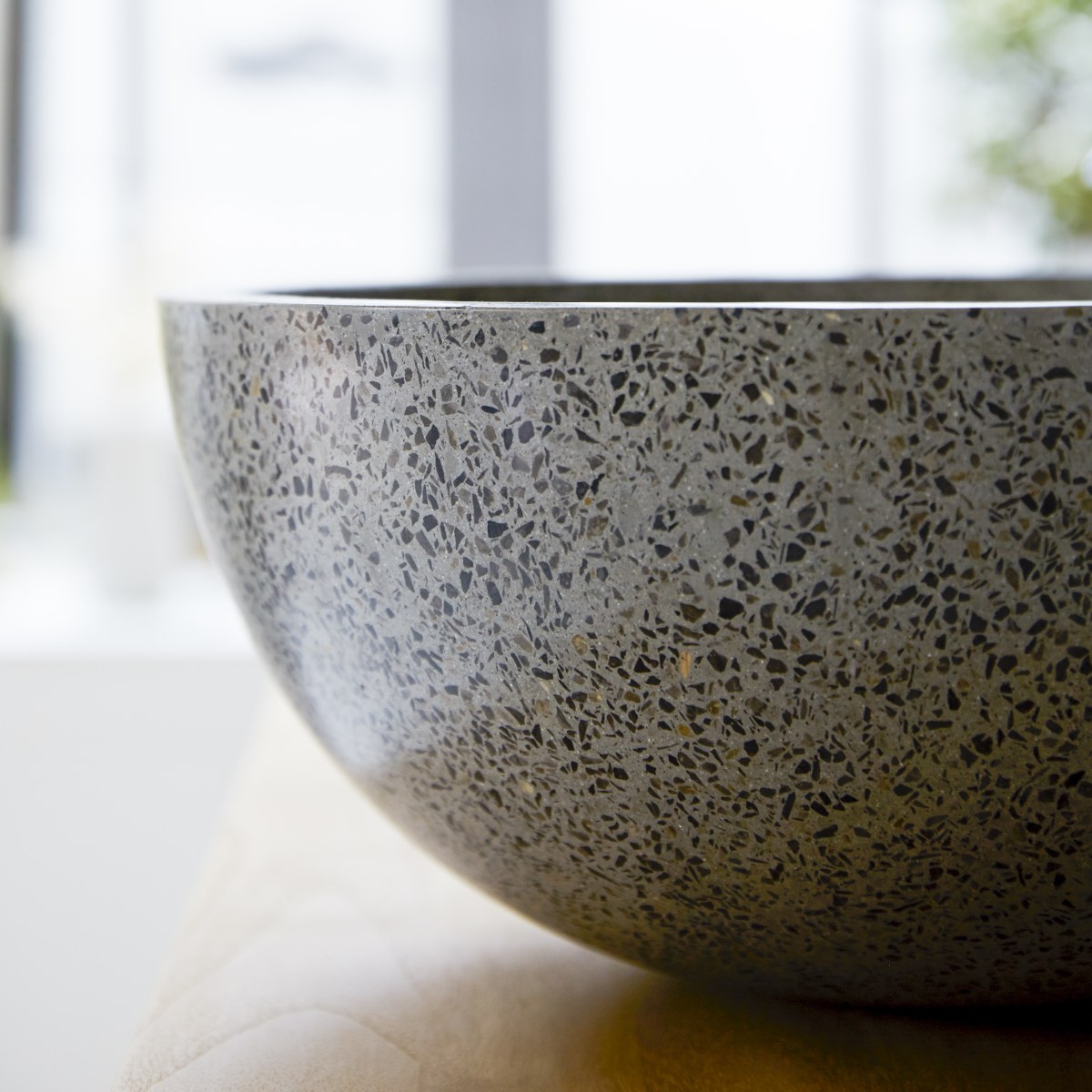 Isa - Waschbecken aus Terrazzo grey ∅ 40 cm