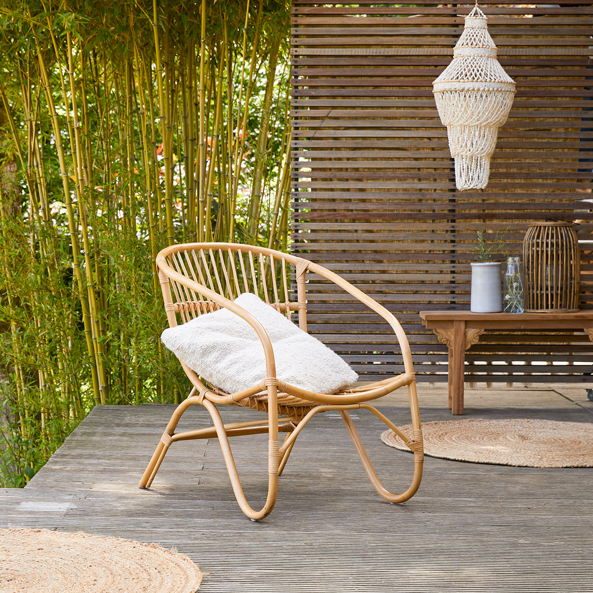 Ova - Laterne aus Rattan 40 cm