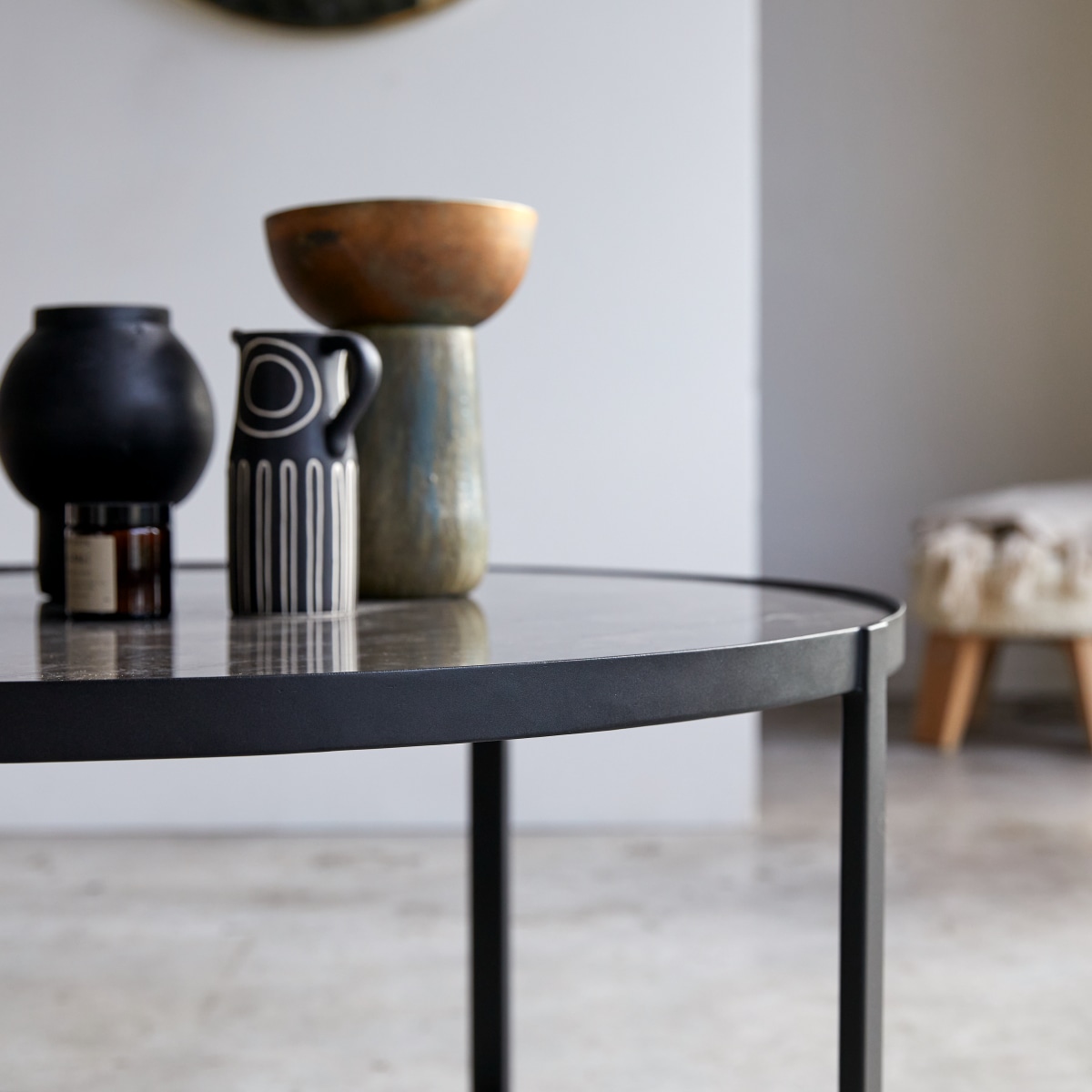 Milan - Couchtisch aus Marmor und Metall