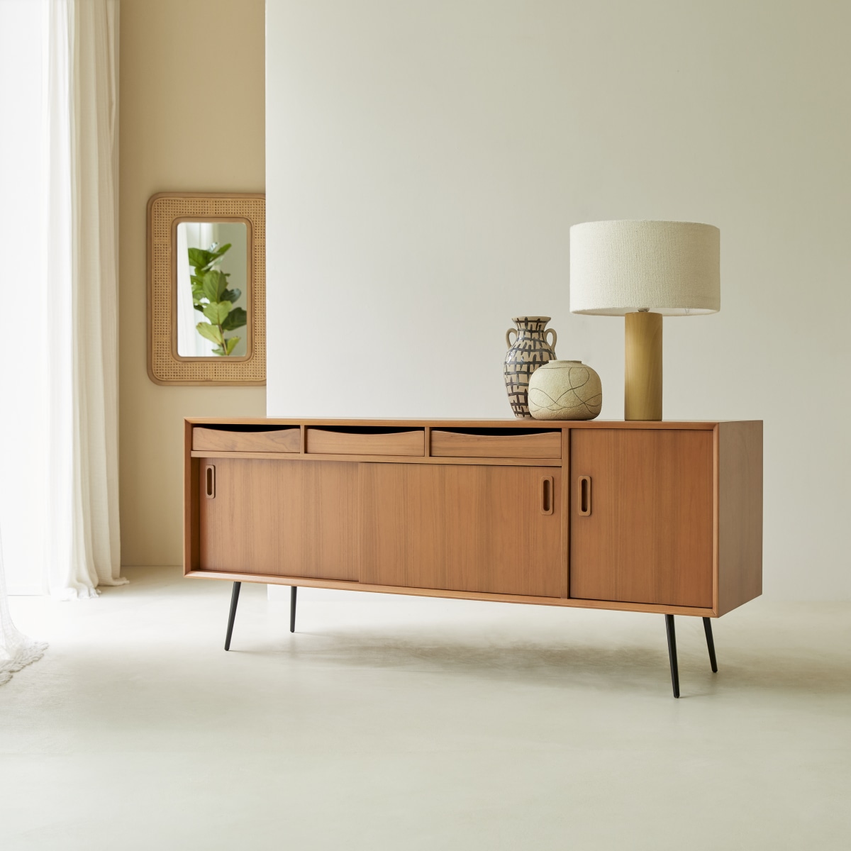 Simen - Buffet aus massivem Mahagoniholz 170 cm