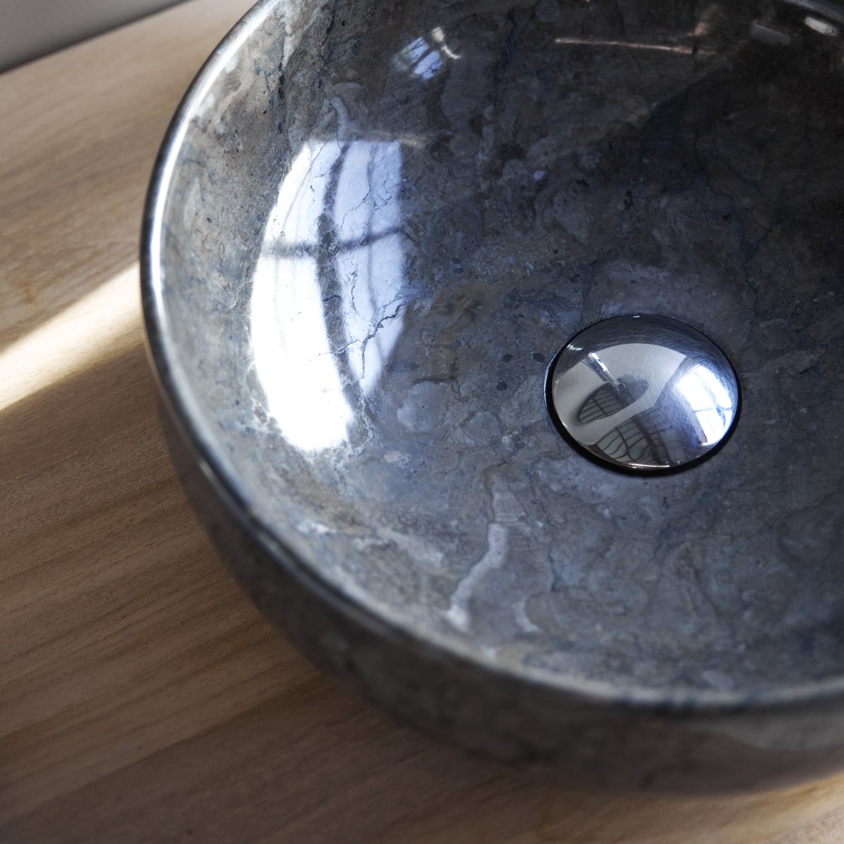 Pia - Waschbecken aus Marmor dark grey ∅ 33 cm