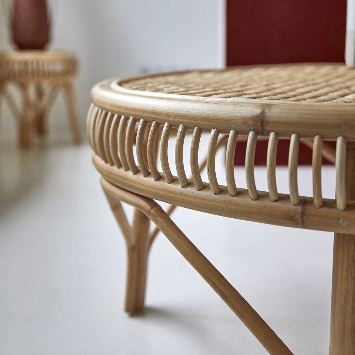 Zita - Couchtisch aus Rattan