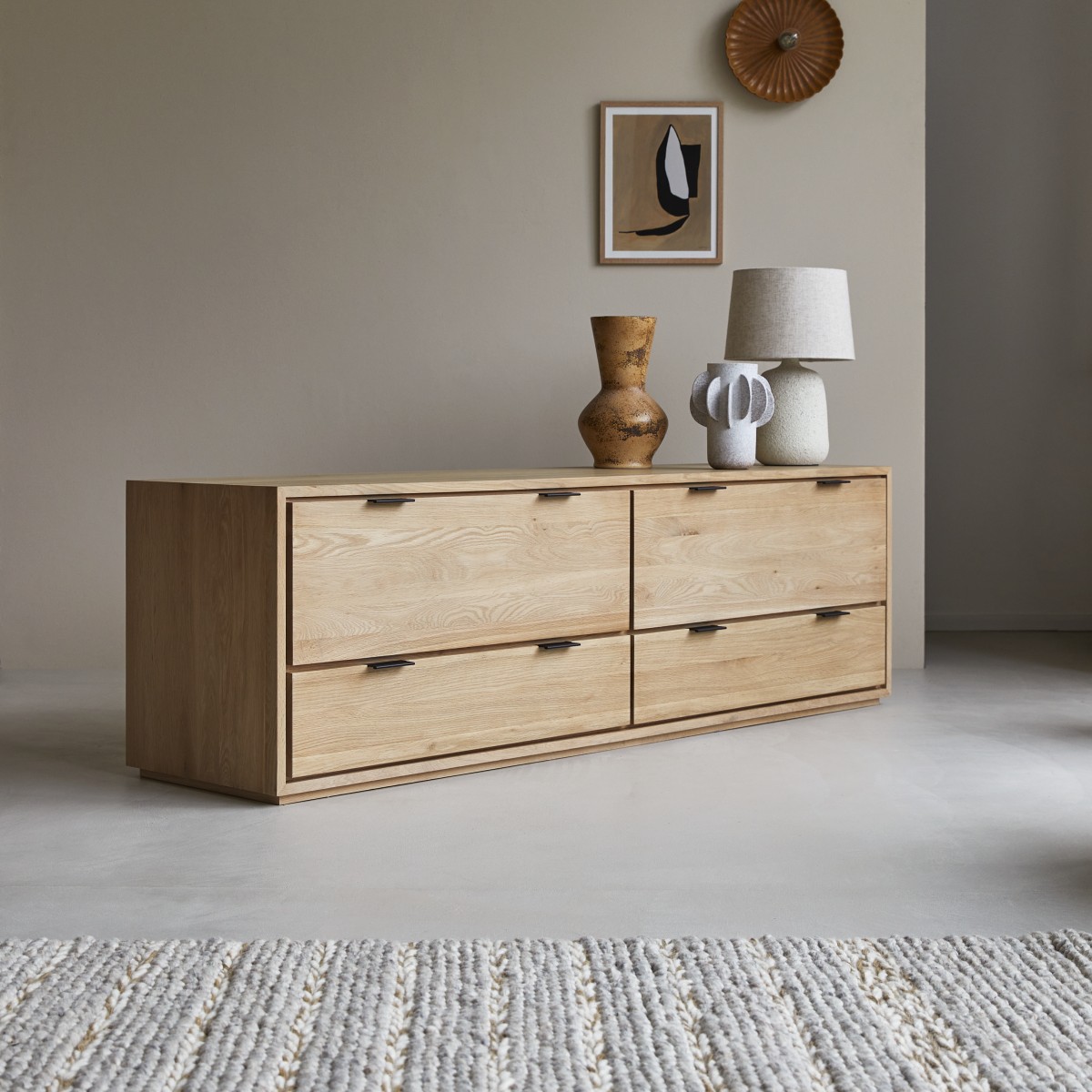 Senson - TV Schrank aus massivem Eichenholz 180 cm