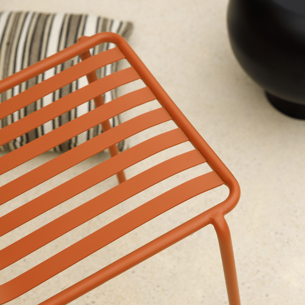 Gaby - Garten Lehnstuhl aus Metall orange