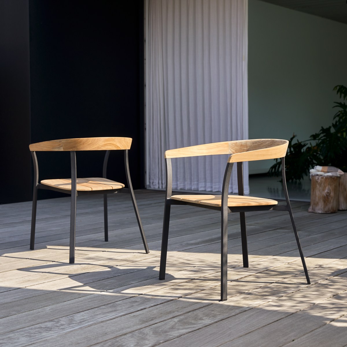 Arco - Gartenstuhl aus Teak massiv und Aluminium