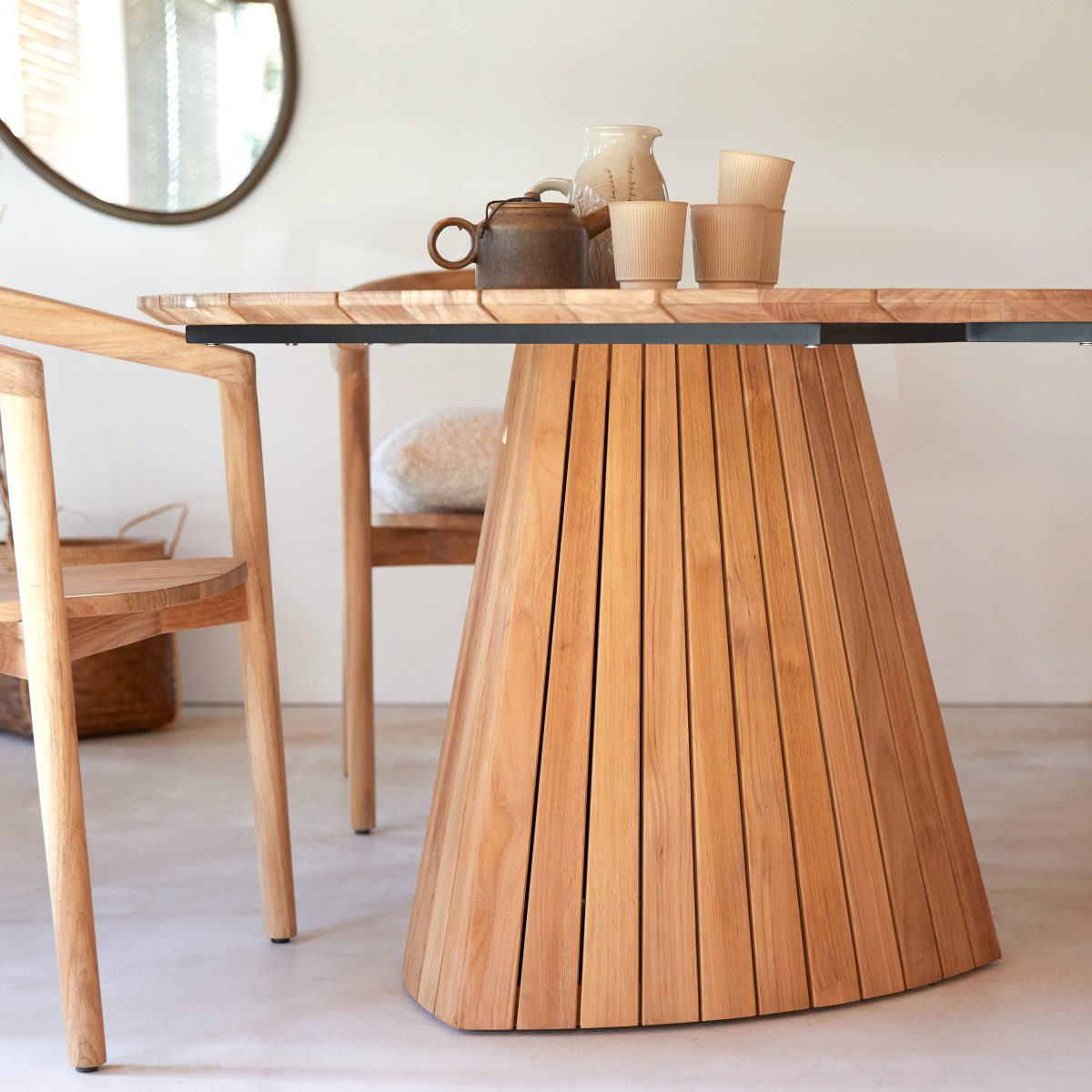Paloma - Runder Tisch aus Teak massiv 6 Pers.