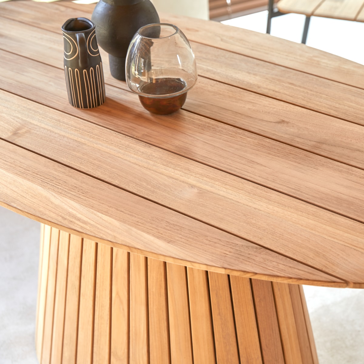 Paloma - Ovaler Tisch aus Teak massiv 6 Pers.