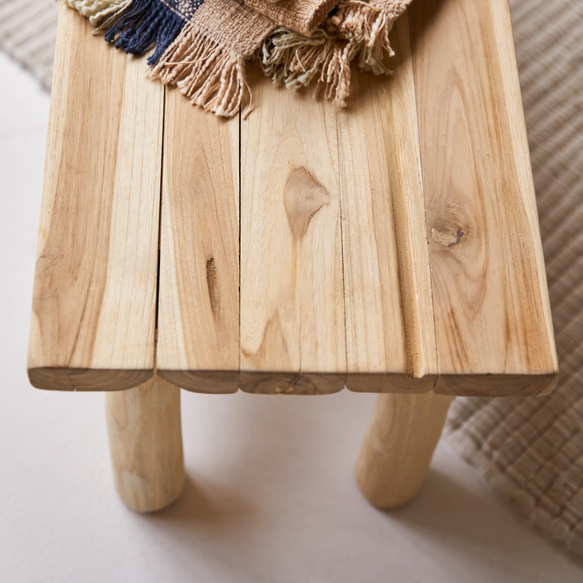 Kilim - Kinder-Dekobank aus massivem Teak