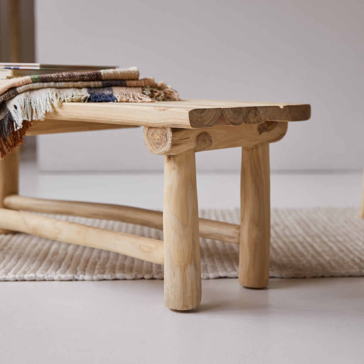 Kilim - Kinder-Dekobank aus massivem Teak
