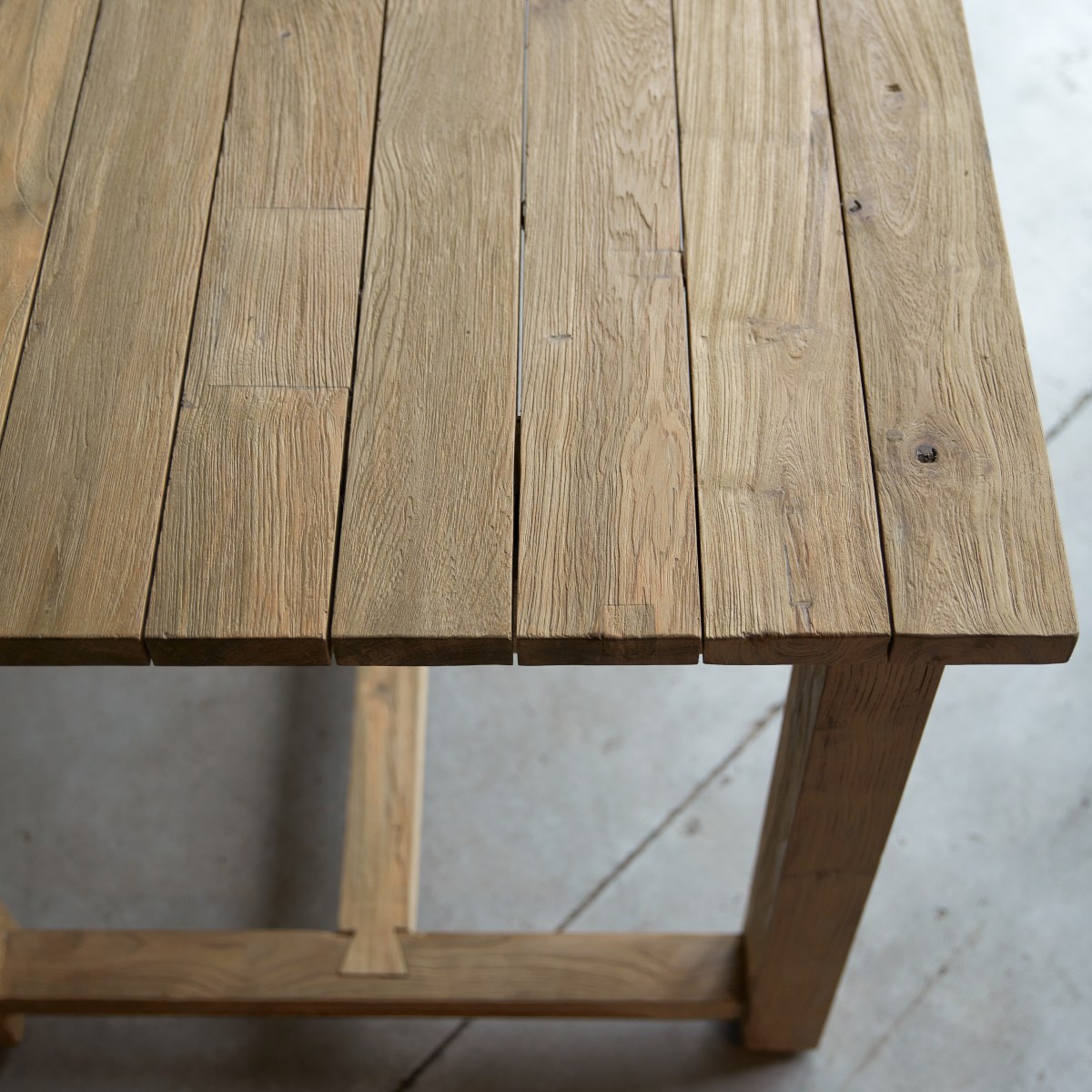 Teresa - Eettafel van gerecycled massief teakhout voor 6/8 personen