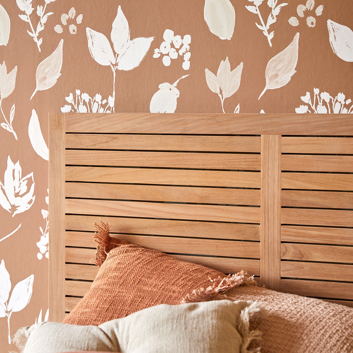 Suzette - Kinder-Kopfteil aus massivem Teak 95 cm